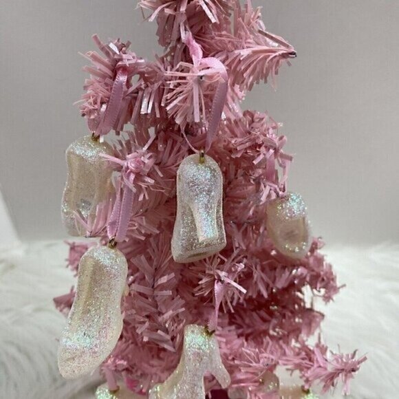 NEW Disney Princess 12" Mini Holiday Christmas Tree Crystal Slipper Ornaments - Picture 6 of 10